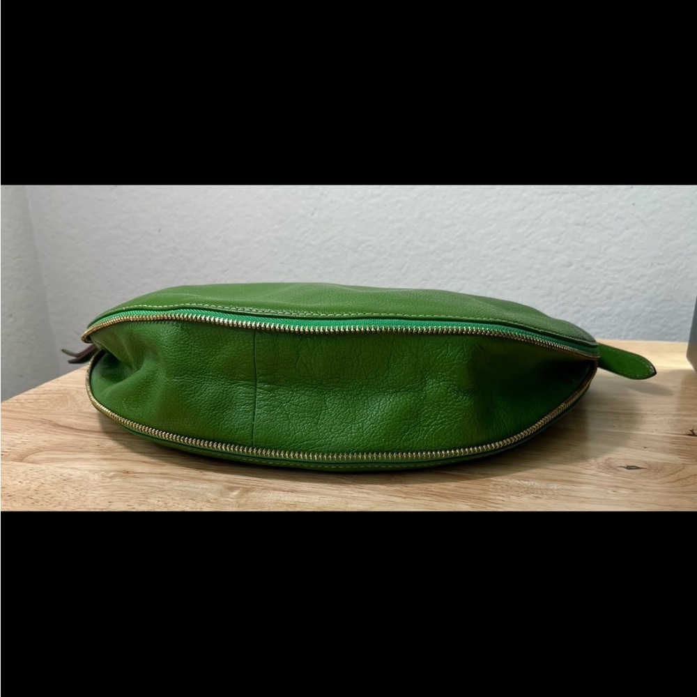 Vintage Dooney & Bourke Signature Luna Green Satchel Handbag - Picture 8 of 12